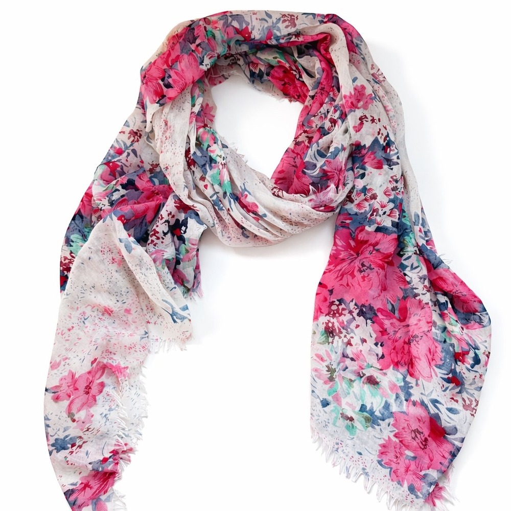 ALDO Women's Floral Print Scarf‎ Lightweight Romantic Feminine